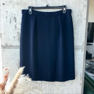 J. Crew Navy Blue Pencil Skirt with Slit 10
